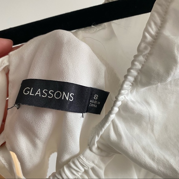 Glassons white crop top size 8 - Picture 5 of 6
